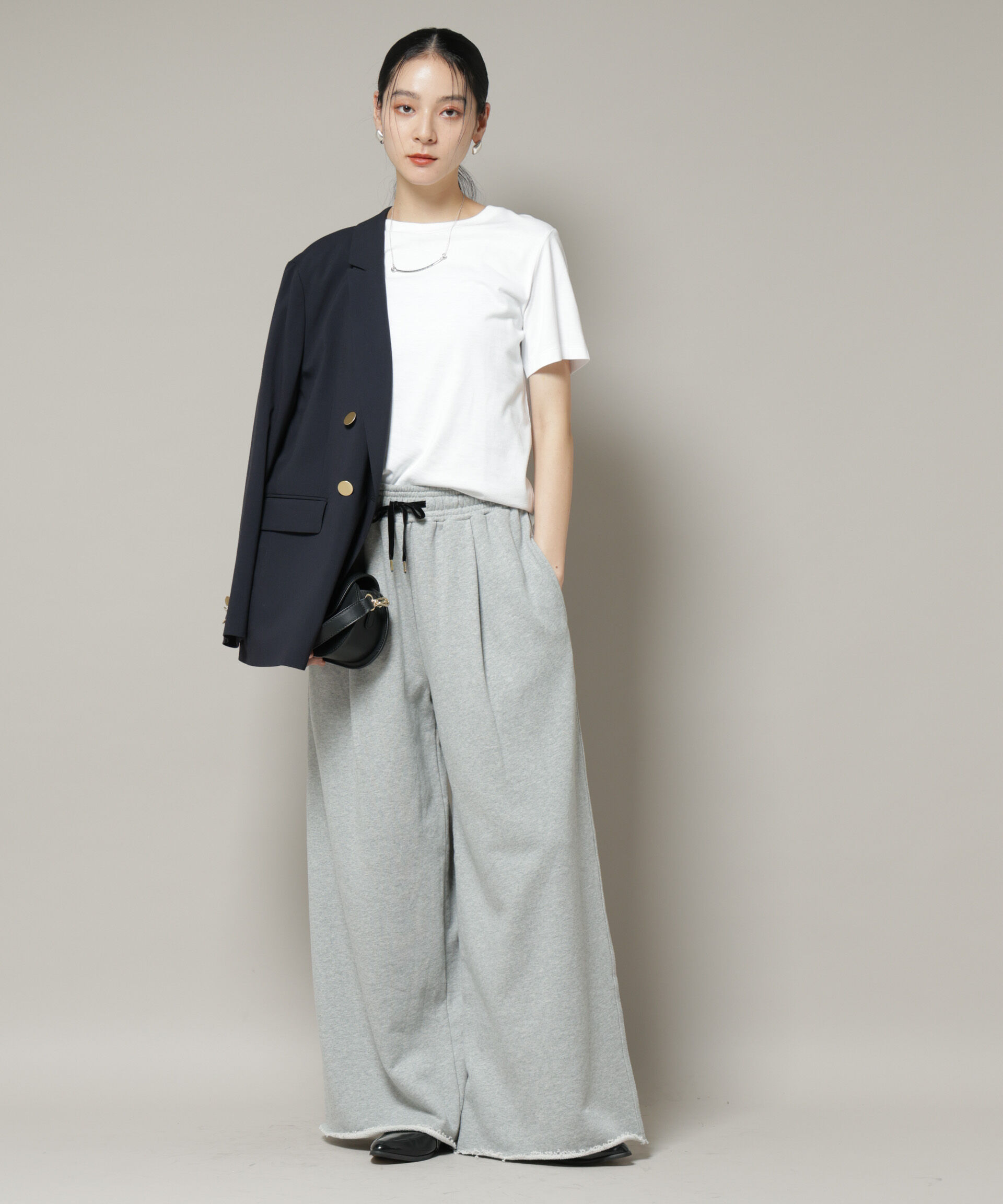 nano･universe「ボリュームワイドスウェットパンツ」|チノ|