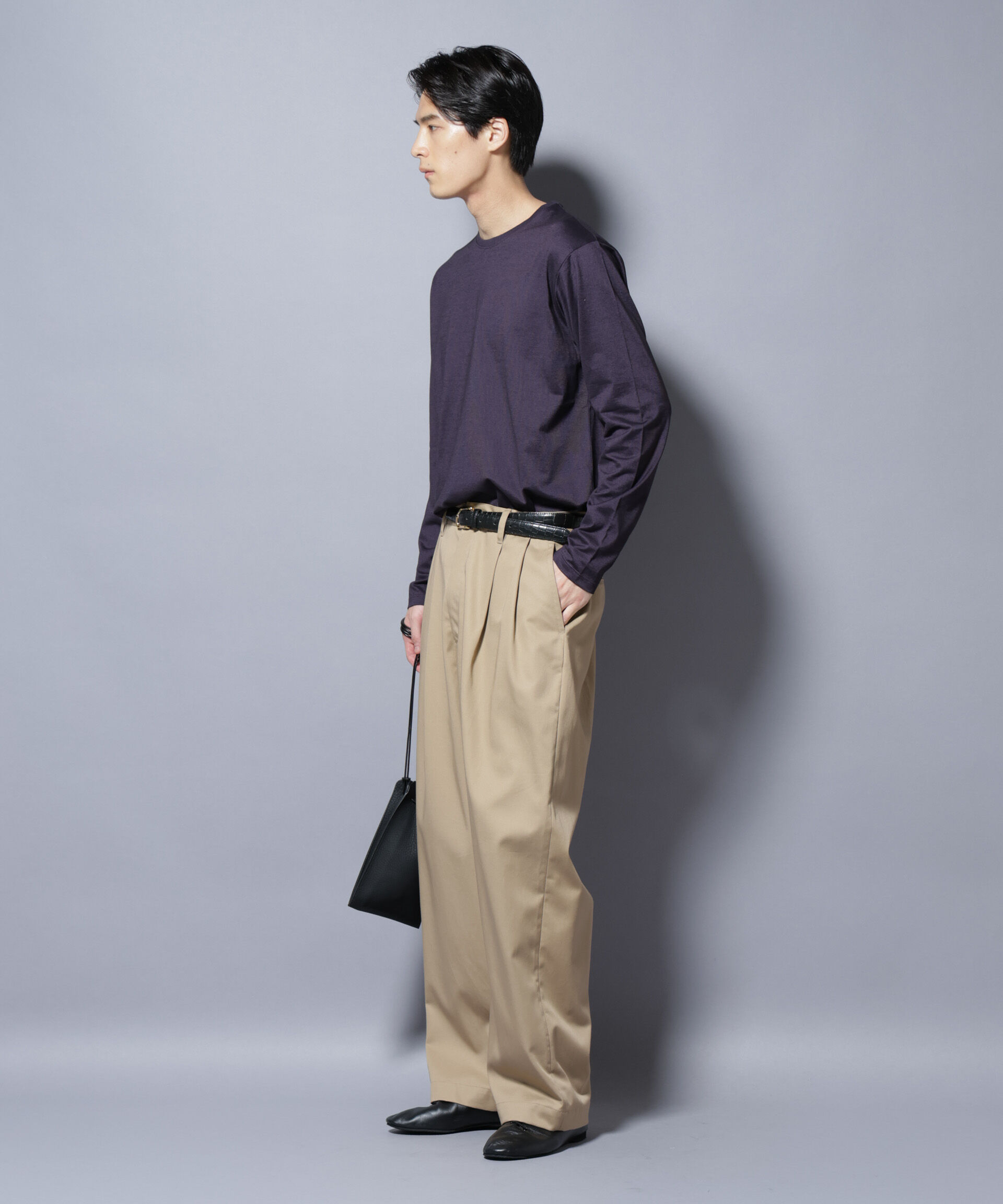 nano･universe「ソラーロライトストレッチクルーネックTシャツ 長袖」|Tシャツ・カットソー|