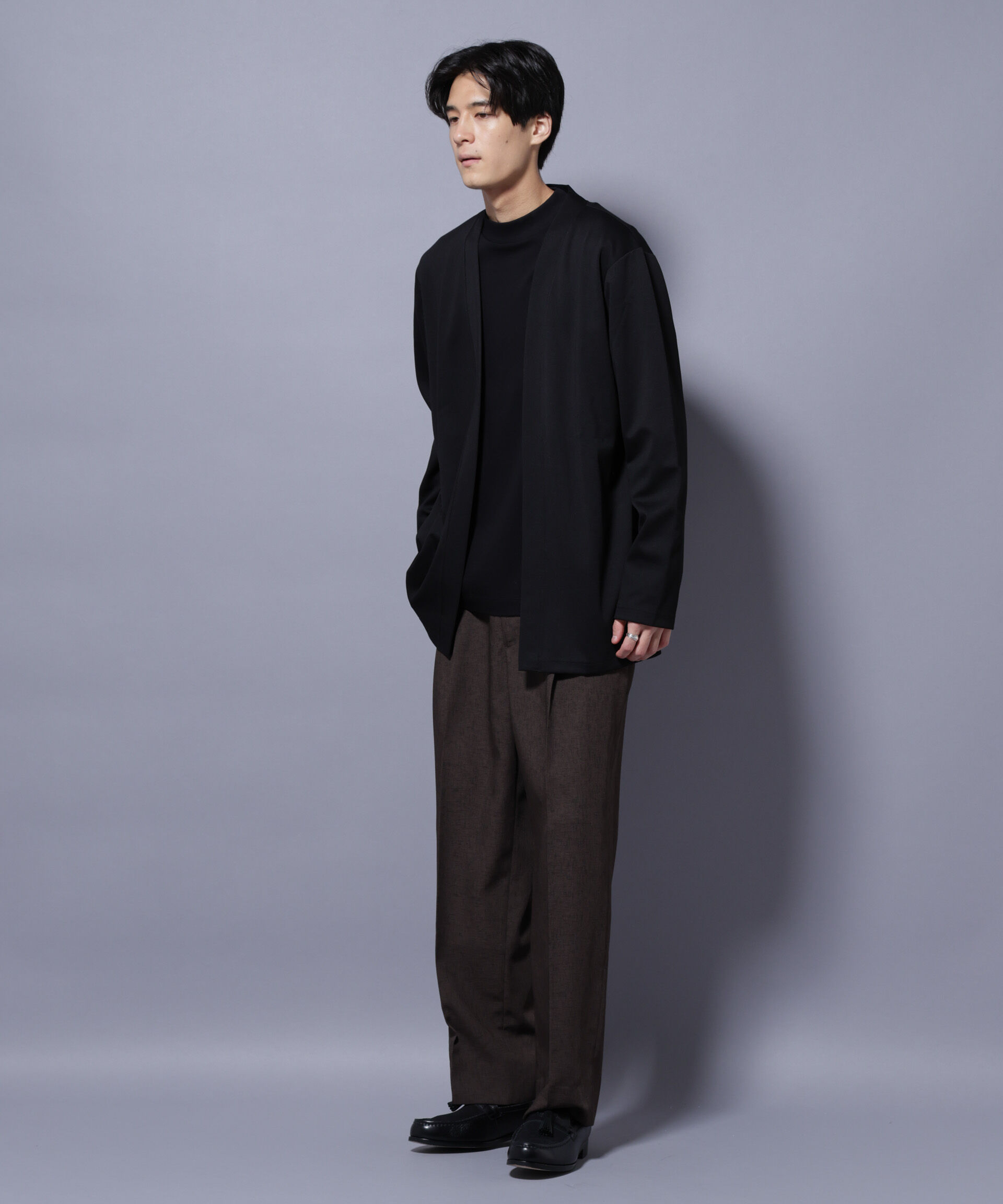 nano･universe「ダブルジャージー着流しカーディガン」|Tシャツ・カットソー|