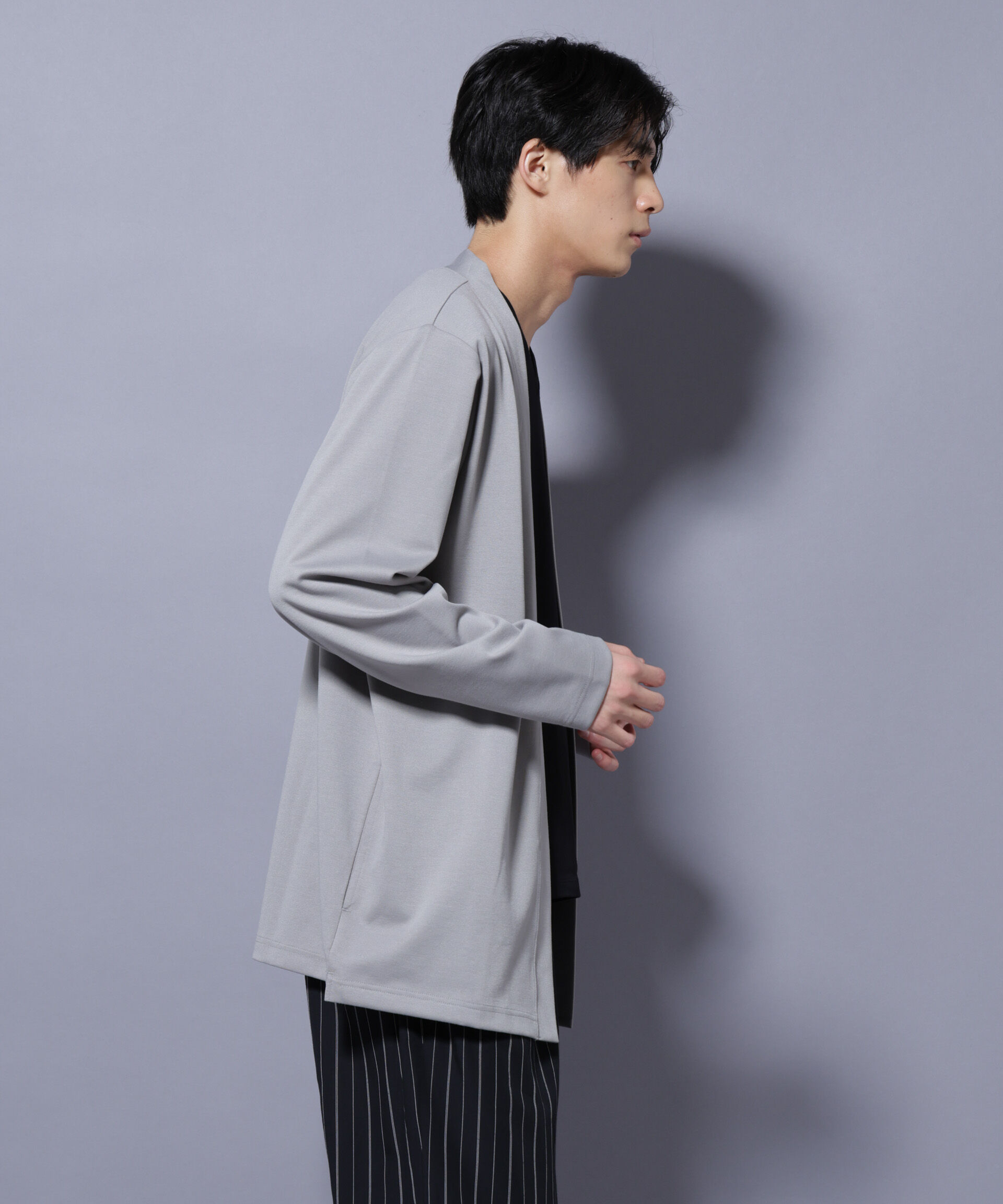 nano･universe「ダブルジャージー着流しカーディガン」|Tシャツ・カットソー|