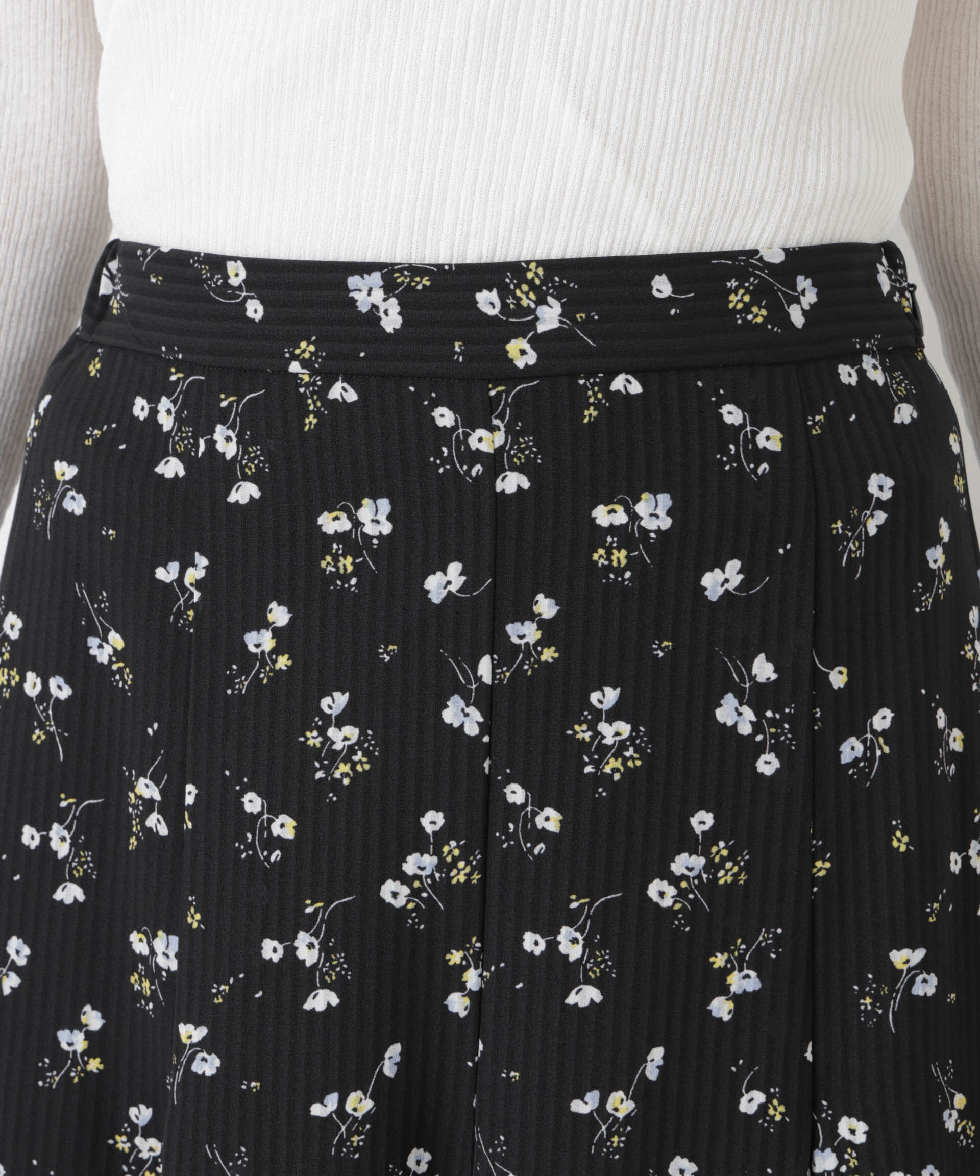 nano･universe「フラワープリントイレヘムタックフレアスカート(セットアップ可)」|スカート|