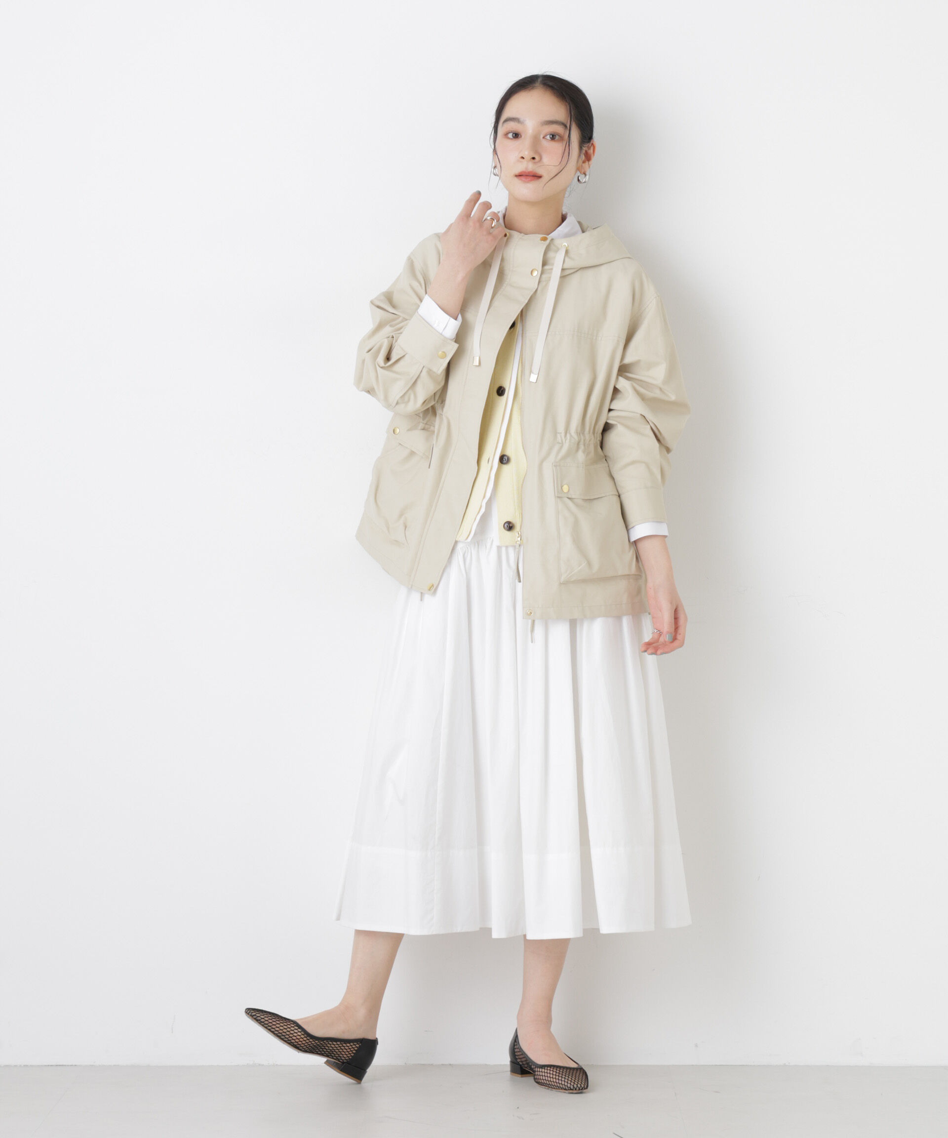 nano･universe「ローギャザーミディスカート」|スカート|