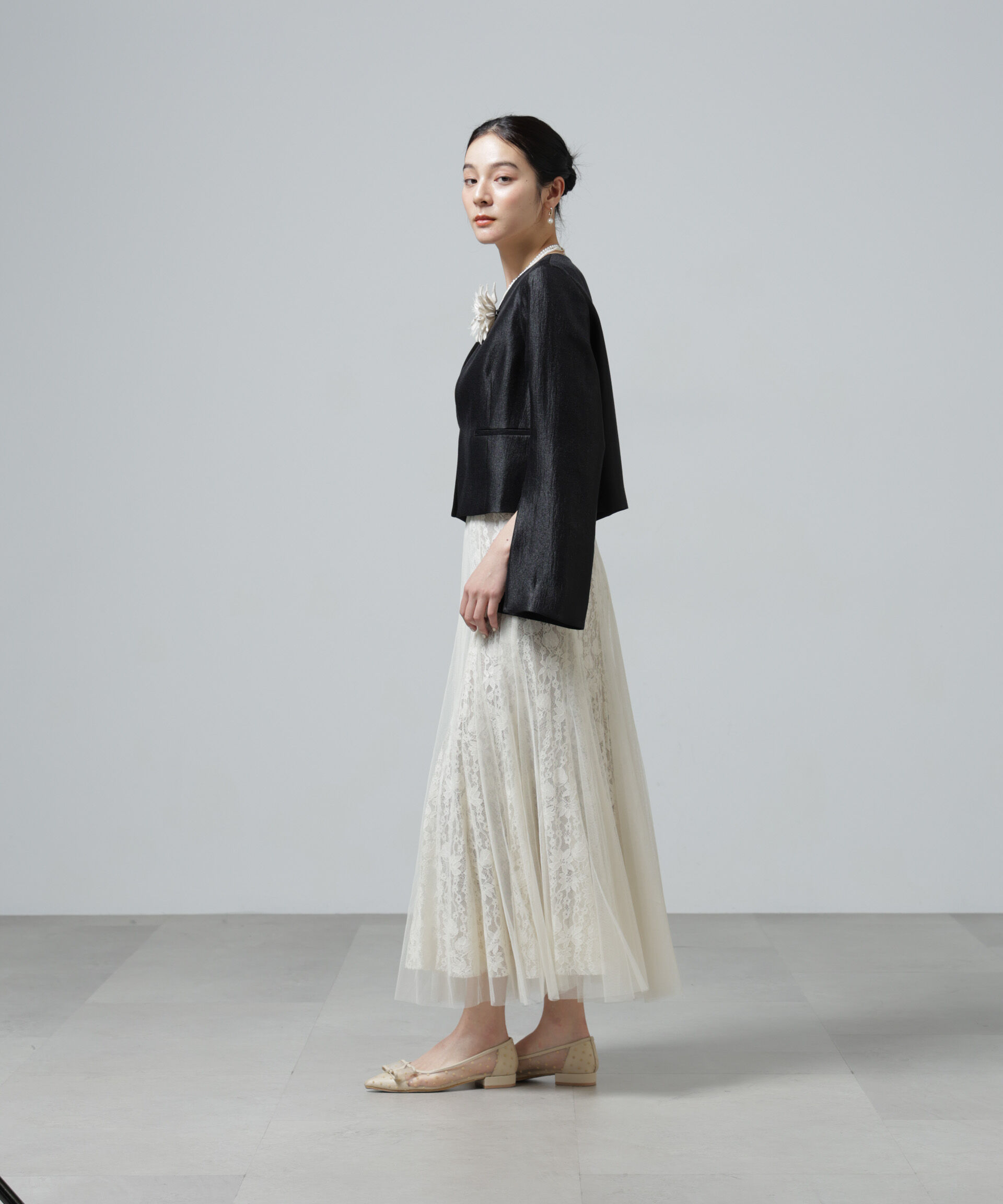 nano･universe「CHOKLATE PARIS/チュールレーススカート」|スカート|