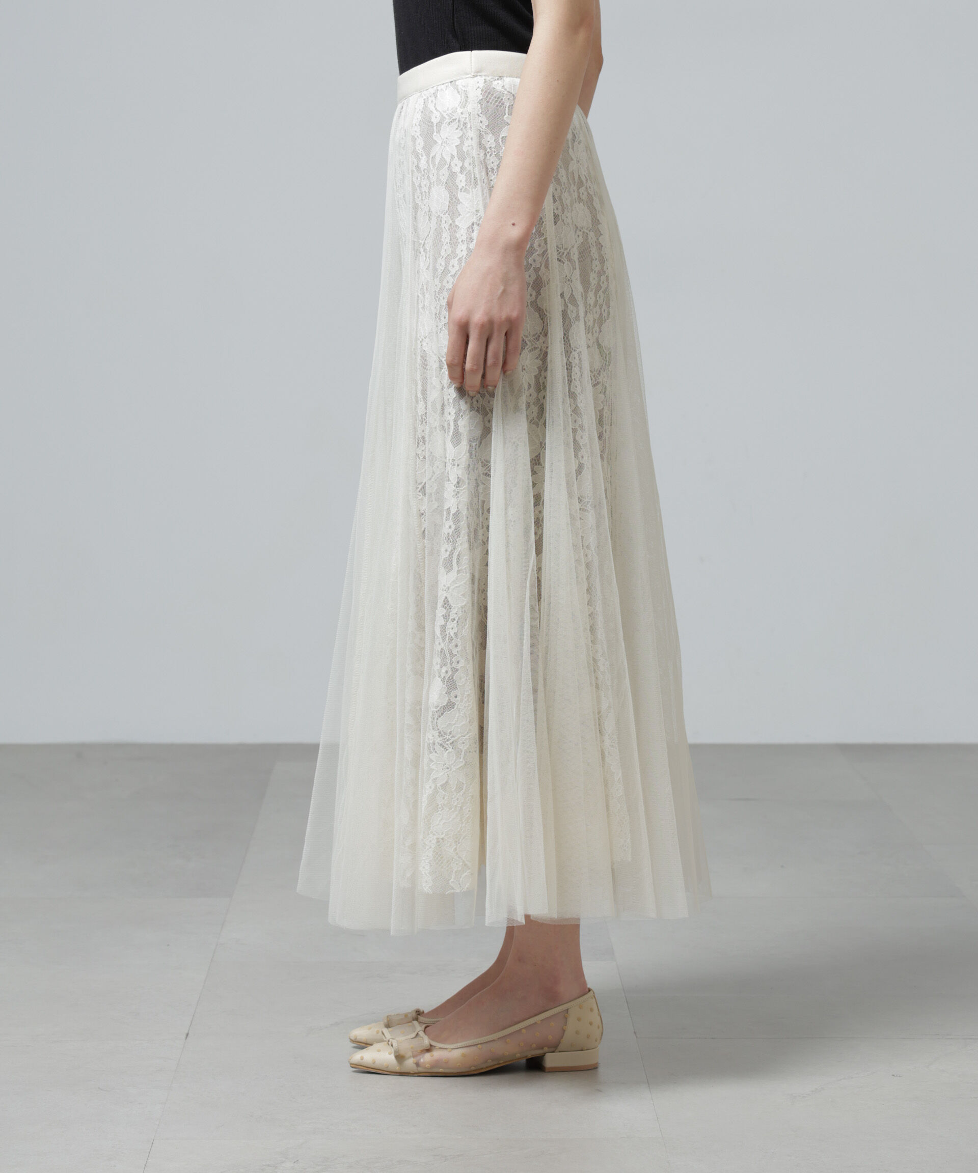 nano･universe「CHOKLATE PARIS/チュールレーススカート」|スカート|