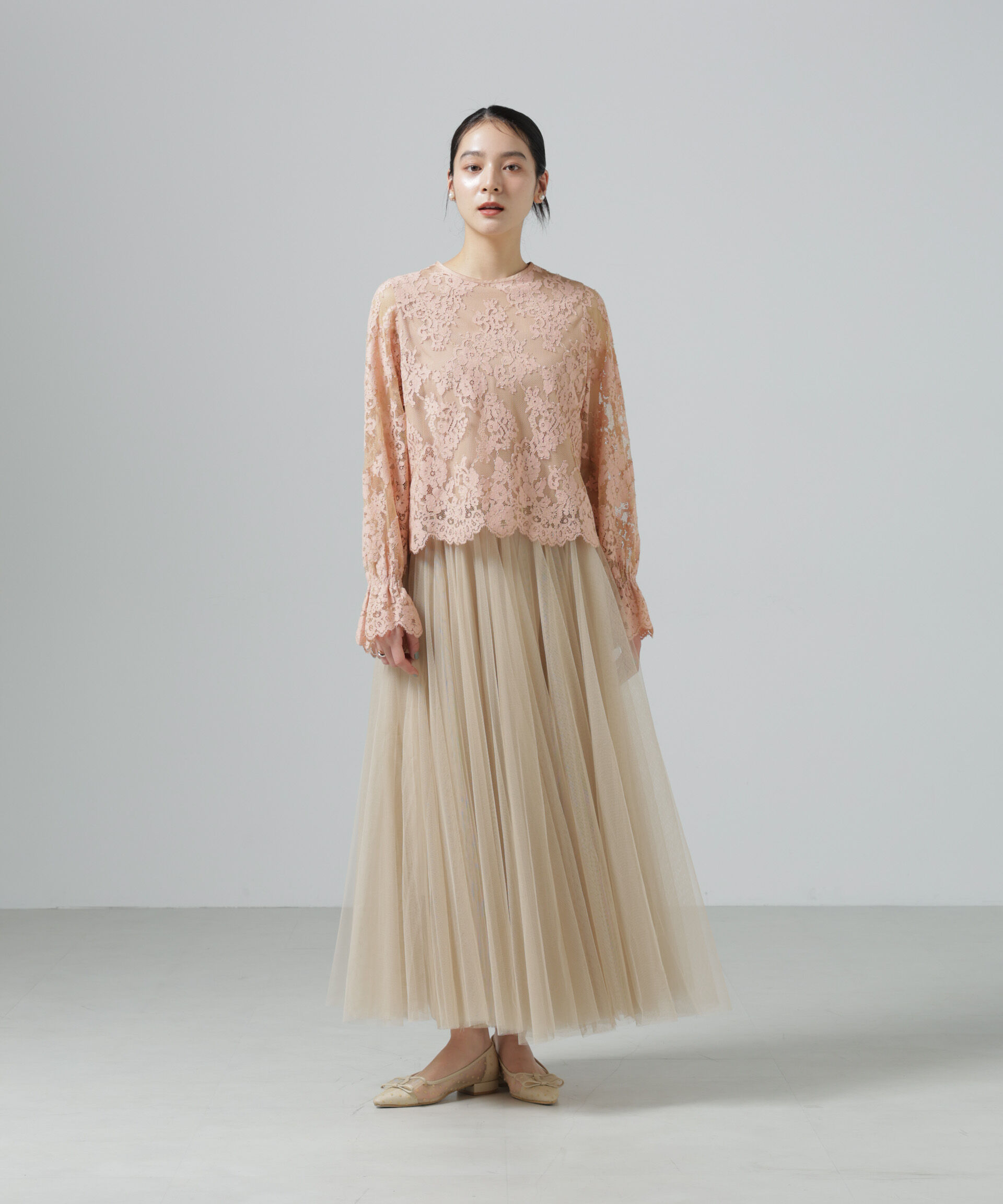 nano･universe「CHOKLATE PARIS/ベーシックチュールスカート」|スカート|エクリュ4