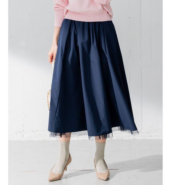 組曲「【人気商品追加分入荷！2WAY】ドットチュールリバーシブル スカート」|スカート|