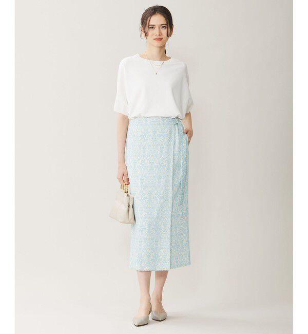 自由区「【洗える】ダマスクフローラルプリント スカート」|スカート|