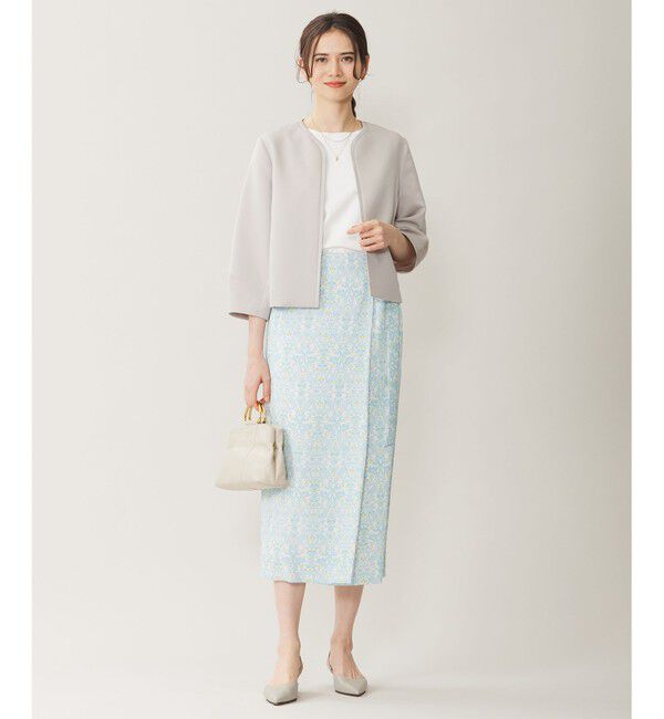 自由区「【洗える】ダマスクフローラルプリント スカート」|スカート|