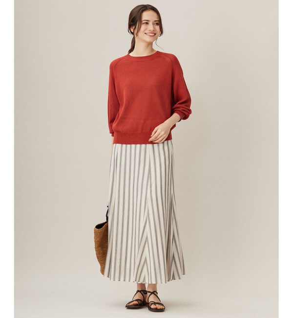 自由区「【洗える】テンセルリネン スカート」|スカート|