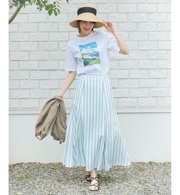 自由区「【洗える】テンセルリネン スカート」|スカート|