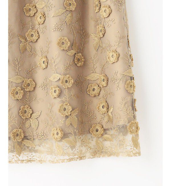 自由区「【洗える】フローティングエンブロイダリー スカート」|スカート|