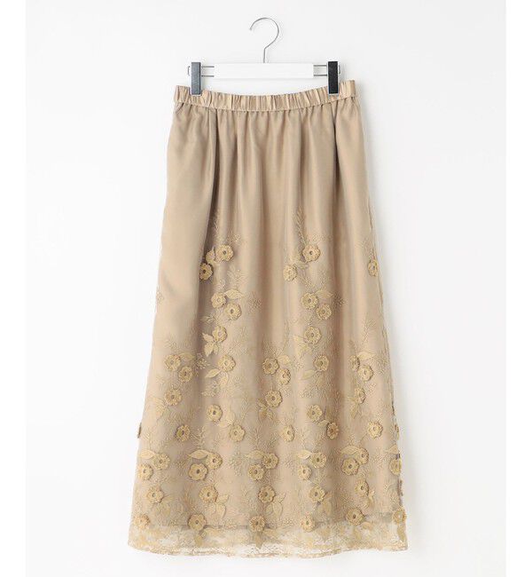 自由区「【洗える】フローティングエンブロイダリー スカート」|スカート|