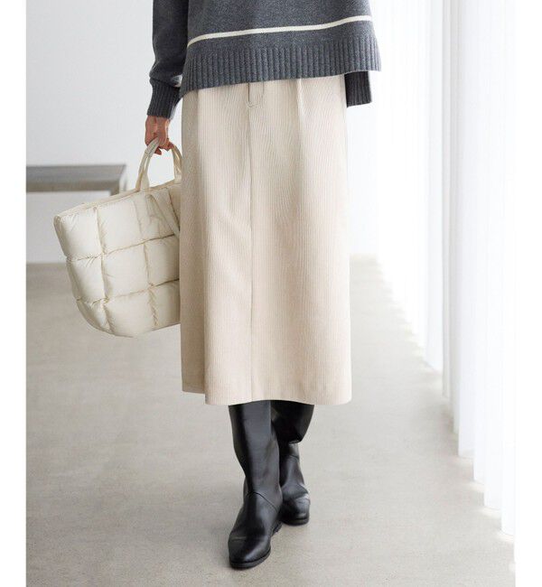 自由区「【SHIHOさん着用】ソフトコーデュロイ スカート」|スカート|オフ