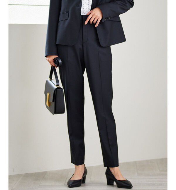 23区「【セットアップ対応】ラフィーネウール テーパードパンツ」|その他|ブラック系