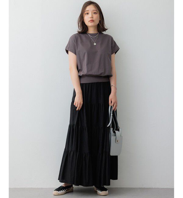 23区「【SLOW/一部店舗限定】ブライトリネン  ティアード スカート」|スカート|