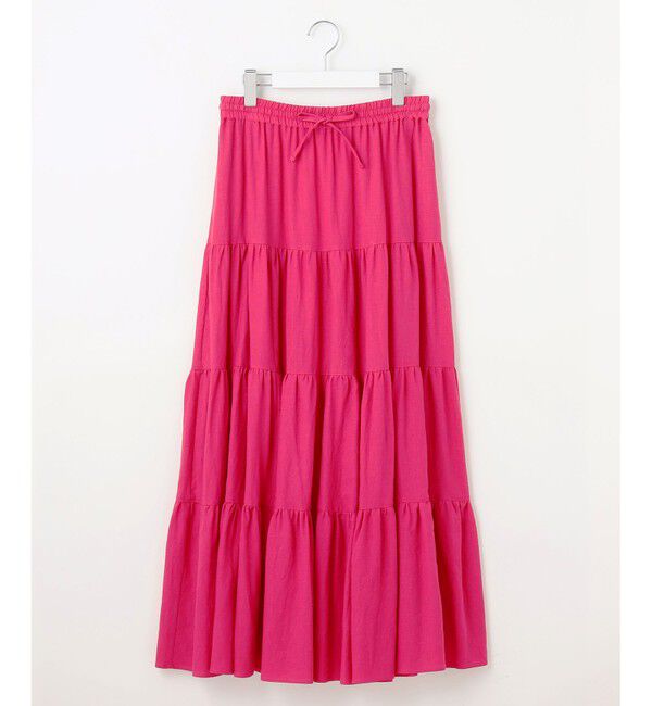 23区「【SLOW/一部店舗限定】ブライトリネン  ティアード スカート」|スカート|