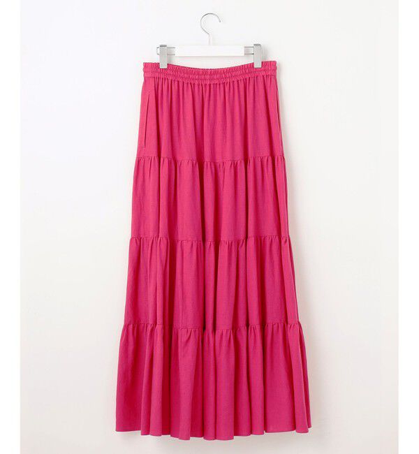 23区「【SLOW/一部店舗限定】ブライトリネン  ティアード スカート」|スカート|