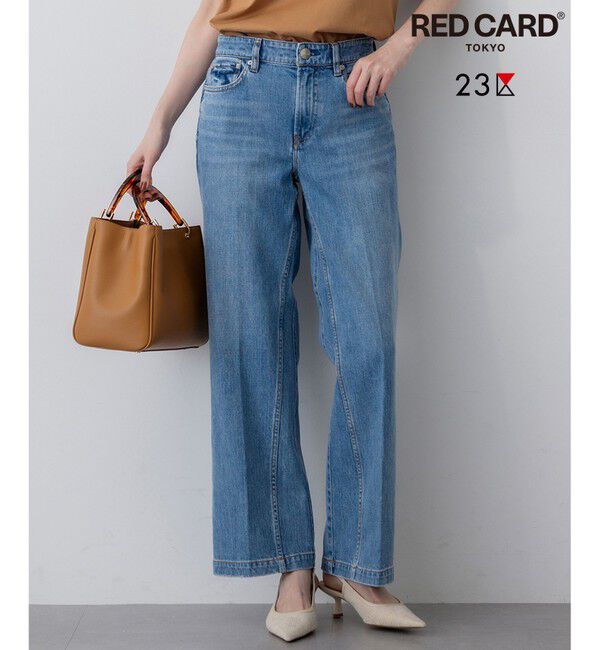 23区「【RED CARD TOKYO&times;23区】デニム ワイドパンツ」|デニム|ライトブルー