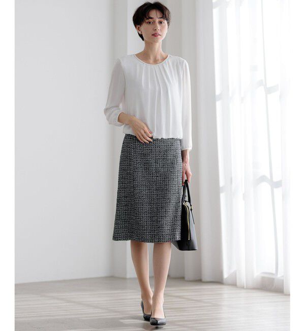 23区「【セットアップ対応】シャインツイードストレッチ スカート」|スカート|