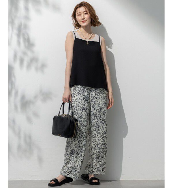 23区「【洗える】アンティークフラワープリント ワイド パンツ」|その他|