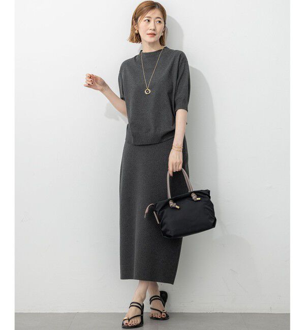 23区「【洗える/吊り干しOK】ヴィスコースストレッチ パフスリーブ ニット」|ニット・セーター|