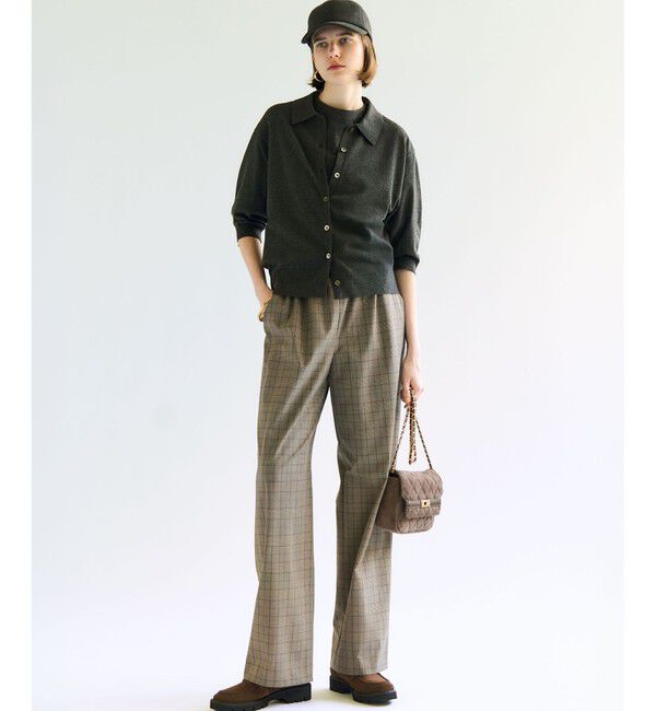 23区「【洗える/吊り干しOK】ヴィスコースストレッチ パフスリーブ ニット」|ニット・セーター|