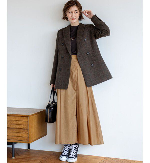 23区「【洗える/吊り干しOK】ヴィスコースストレッチ パフスリーブ ニット」|ニット・セーター|