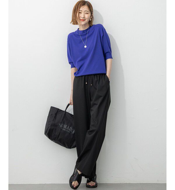 23区「【洗える/吊り干しOK】ヴィスコースストレッチ パフスリーブ ニット」|ニット・セーター|