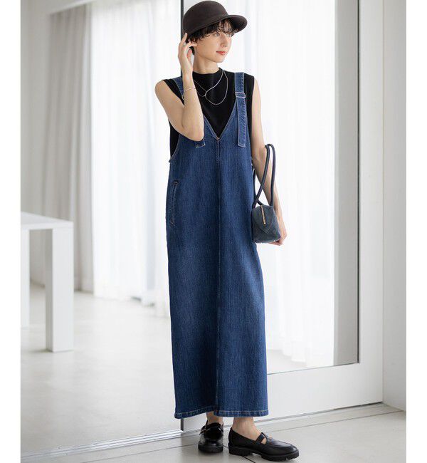 23区「【洗える/吊り干しOK】ヴィスコースストレッチ ノースリーブ ニット」|ニット・セーター|