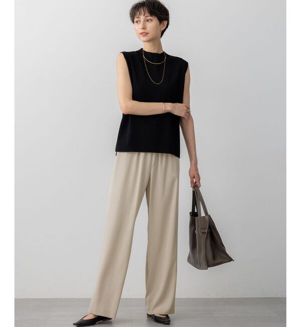 23区「【見上愛さん着用/Oggi10月号掲載/洗える】スエーディーサテン ワイド パンツ」|その他|