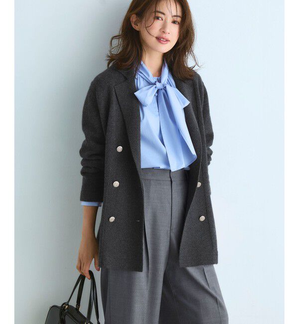 23区「【滝沢眞規子さん着用/CanCam11月号掲載】ナチュラルストレッチサキソニー タック ワイド パンツ」|その他|