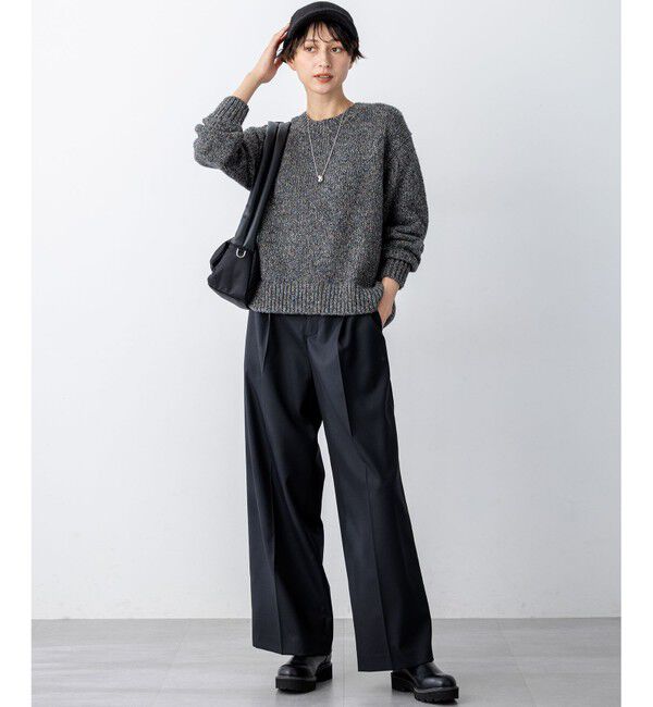 23区「【滝沢眞規子さん着用/CanCam11月号掲載】ナチュラルストレッチサキソニー タック ワイド パンツ」|その他|