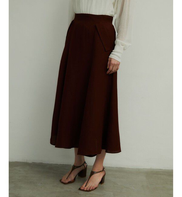 BEIGE,「BERNARD / フレアスカート」|スカート|Burgundy
