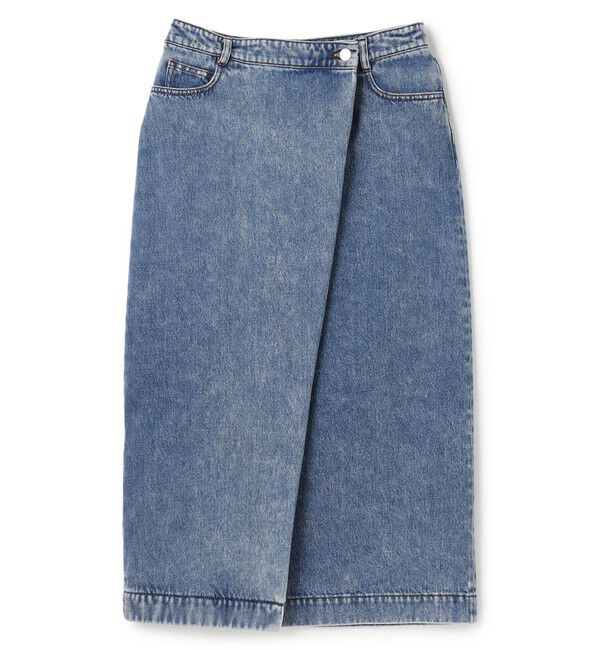 BEIGE,「【洗える・VERY 6月号掲載】FICUS / デニムラップスカート」|スカート|