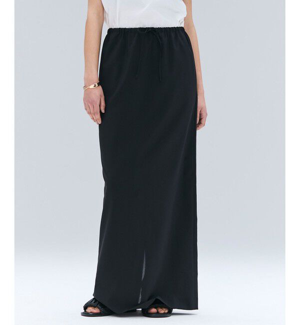 BEIGE,「【洗える/接触冷感/速乾/UVケア対応】BATEAU / イージーウエストIラインロングスカート」|スカート|Black