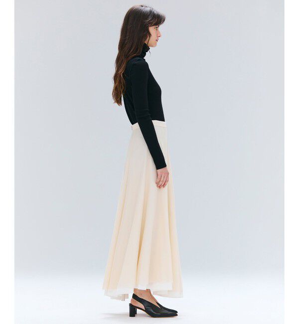BEIGE,「PINE / ウールレイヤードフレアスカート」|スカート|