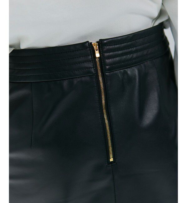 BEIGE,「【Precious 9月号掲載】CLYDE / ステッチベルトラムレザースカート」|スカート|