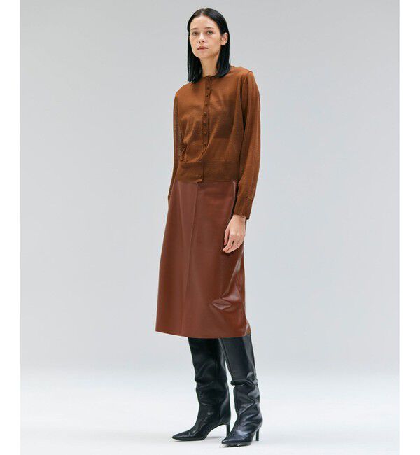 BEIGE,「【Precious 9月号掲載】CLYDE / ステッチベルトラムレザースカート」|スカート|