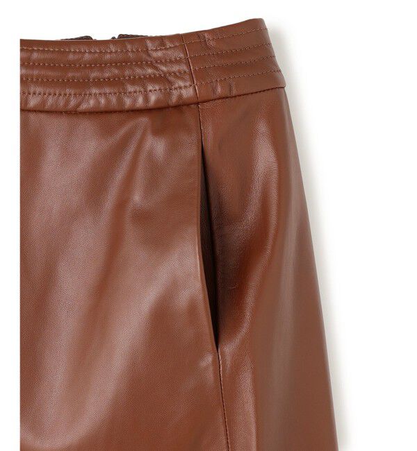 BEIGE,「【Precious 9月号掲載】CLYDE / ステッチベルトラムレザースカート」|スカート|