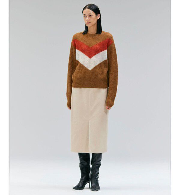 BEIGE,「CISCO / フェイクスエードIラインスカート」|スカート|