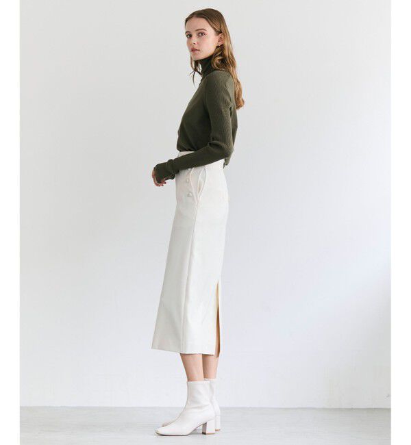 BEIGE,「LAZUL / マリンボタンIラインスカート」|スカート|