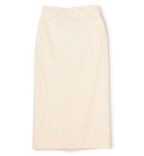 BEIGE,「LAZUL / マリンボタンIラインスカート」|スカート|