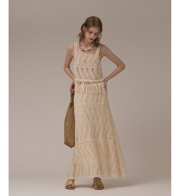 GRACE CONTINENTAL「クロシェレーススカート」|スカート|