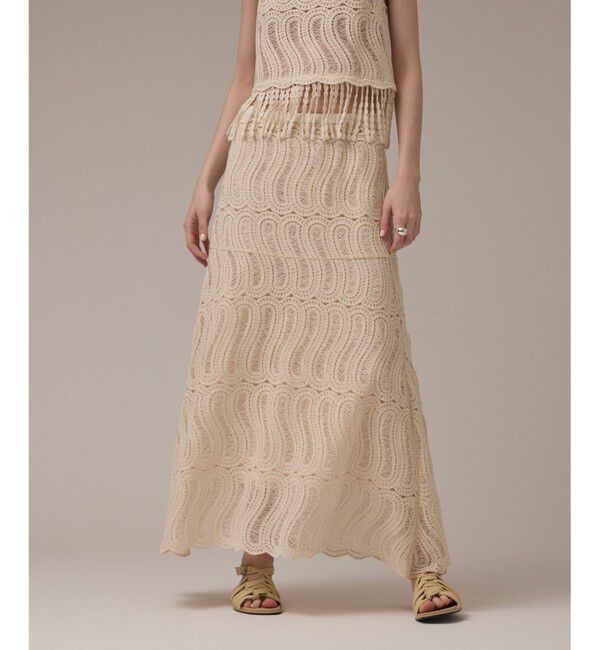 GRACE CONTINENTAL「クロシェレーススカート」|スカート|