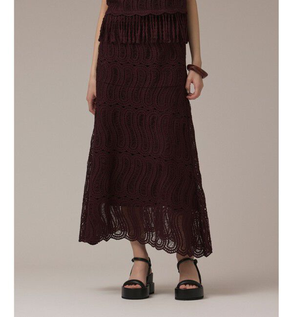 GRACE CONTINENTAL「クロシェレーススカート」|スカート|