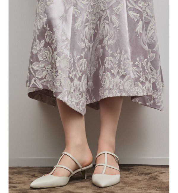 GRACE CONTINENTAL「オーナメントジャガードハンカチヘムスカート」|スカート|