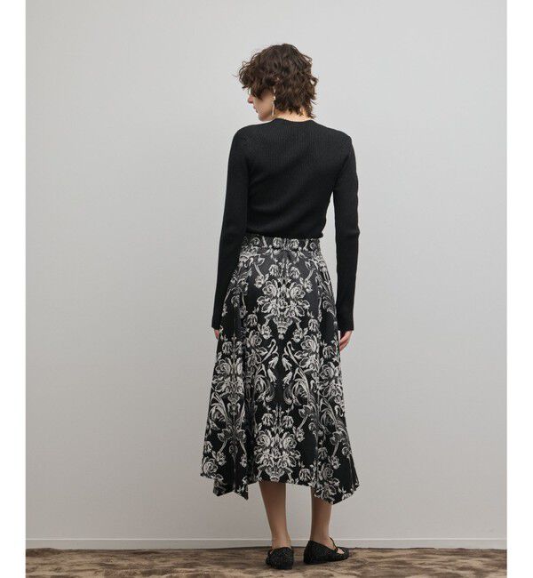 GRACE CONTINENTAL「オーナメントジャガードハンカチヘムスカート」|スカート|