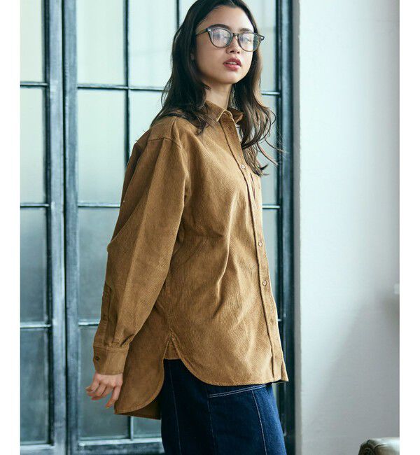 LACOSTE「オーバーサイズコーデュロイシャツ」|シャツ・ブラウス|