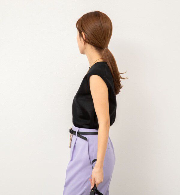 NOLLEY'S「《アンサンブル対応》ハーフシアーノースリーブプルオーバーニット」|ニット・セーター|