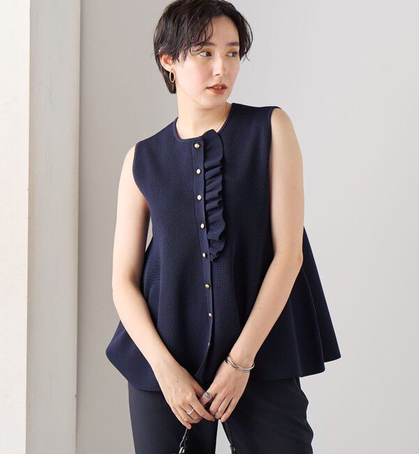 NOLLEY'S「【追加】《手洗い可能》フリル付きペプラムベスト」|ベスト・ジレ|